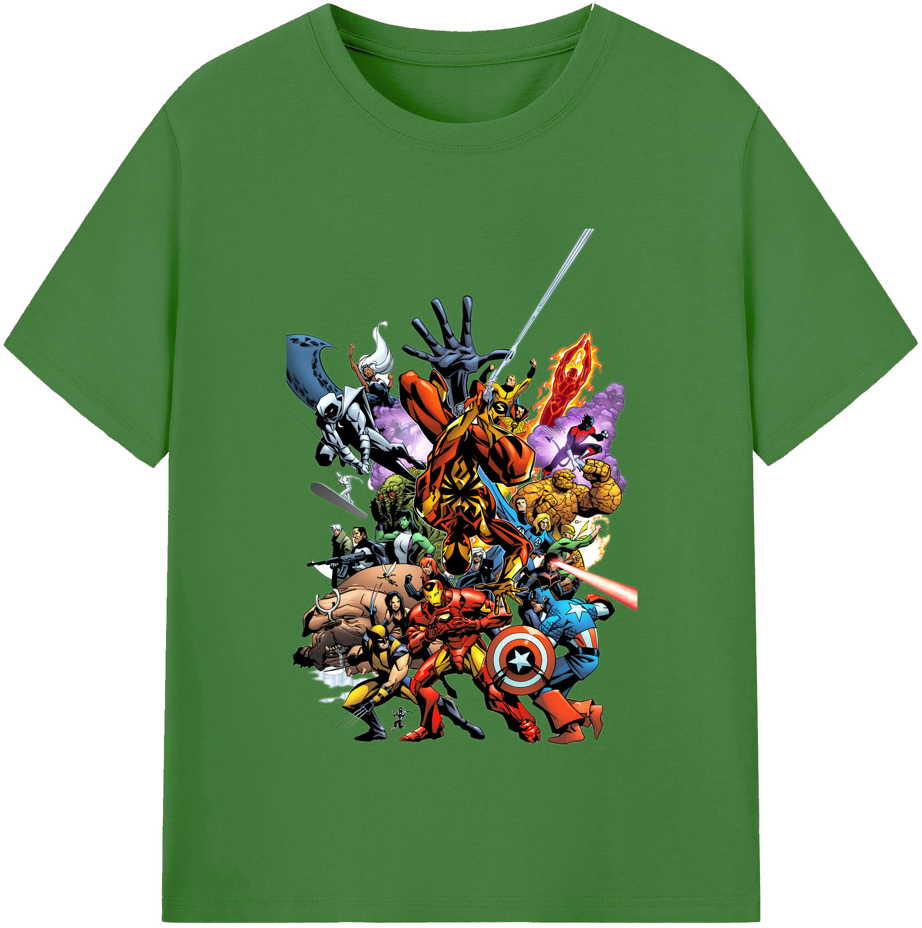 （画像用） アベンジャーズ The Avengers レディースカジュアルプリントTシャツ（綿100％）